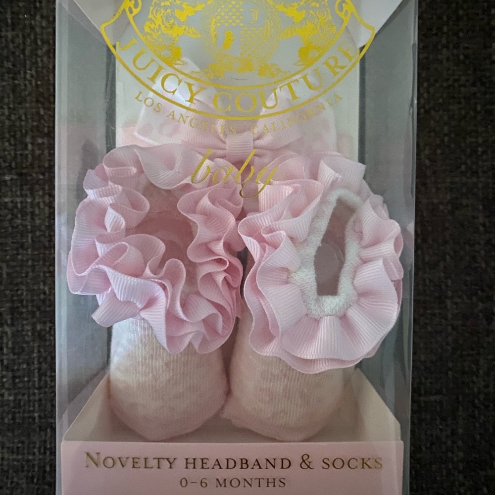 Juicy Couture infant headband and socks